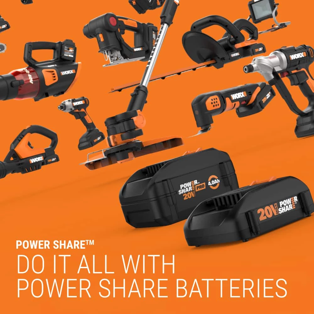 WORX Nitro Power Share 40V Cordless Attachment-Capable String Grass Trimmer, Tool Only, 15-in 12 WORX Nitro Power Share 40V Cordless Attachment-Capable String Grass Trimmer, Tool Only, 15-in - Image 12