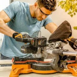 WORX NITRO 20V Sliding Miter Saw With Work-Holding Clamp, 7-1/4-in (Tool Only) -Worx Sales Store 7 1 4 sliding mitersaw w work holding clamp ft 185d7dce 6ff8 4710 b73e 966d234a3270