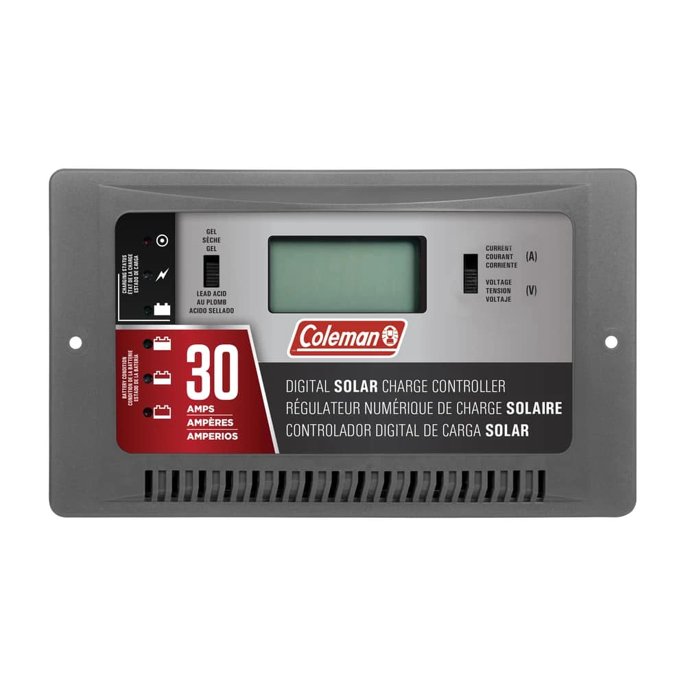 Coleman 30A, 12V Digital Solar Panel Charge Controller 1 Coleman 30A, 12V Digital Solar Panel Charge Controller