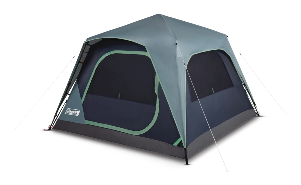 Coleman 3-Season, 4-Person Instant Set-Up Camping Cabin Tent W/ Rain Fly & Carry Bag 1 Coleman 3-Season, 4-Person Instant Set-Up Camping Cabin Tent W/ Rain Fly & Carry Bag