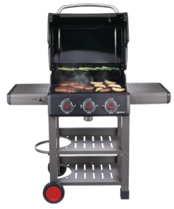 Coleman Cookout 3-Burner Propane Gas BBQ Grill With Side & Storage Shelves -Worx Sales Store coleman cookout 3 burner bbq cc926d73 3f17 4c7c 852a a585cab484b7