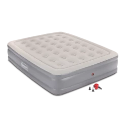 Coleman Queen Double-High Inflatable Air Mattress/Airbed W/ 120V AC Pump & Flocked Top