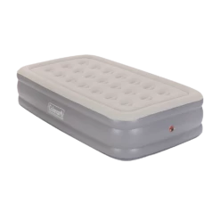 Coleman Twin Double-High Inflatable Air Mattress/Airbed W/ 120V AC Pump & Flocked Top