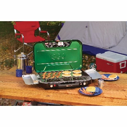 Coleman Even Temp Triple-Burner 28,000 BTUs Camp Stove With Aluminum Griddle 2 Coleman Even Temp Triple-Burner 28,000 BTUs Camp Stove With Aluminum Griddle - Image 2