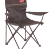 Coleman Extra Large Quad Folding Camping Chair W/ Cup Holder & Carry Bag, Assorted Colours