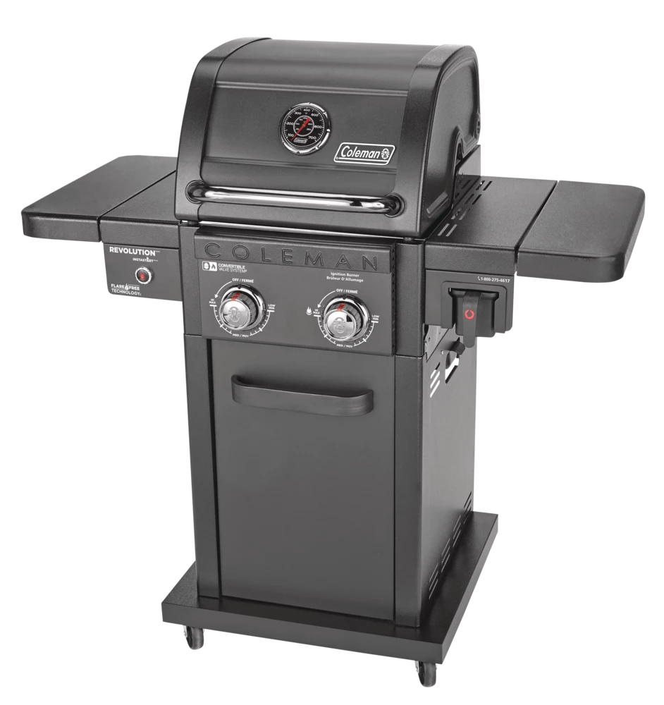 Coleman Revolution 2-Burner Convertible Propane Gas BBQ Grill With Side Shelves 3 Coleman Revolution 2-Burner Convertible Propane Gas BBQ Grill With Side Shelves - Image 3
