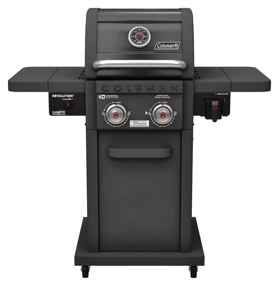 Coleman Revolution 2-Burner Convertible Propane Gas BBQ Grill With Side Shelves 5 Coleman Revolution 2-Burner Convertible Propane Gas BBQ Grill With Side Shelves - Image 5
