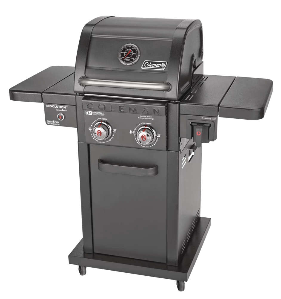 Coleman Revolution 2-Burner Convertible Propane Gas BBQ Grill With Side Shelves 2 Coleman Revolution 2-Burner Convertible Propane Gas BBQ Grill With Side Shelves - Image 2