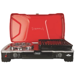 Coleman FyreSergeant Double-Burner 22,000 BTUs Camp Stove With 2-Grill Grates -Worx Sales Store coleman stove 2 hyperflame 22k btu bae46052 b62e 4bd0 a207 a711d3d4b1fa