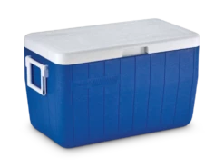 Coleman Poly-Lite Cooler, Holds 2L Bottles Upright, 45-L, Blue