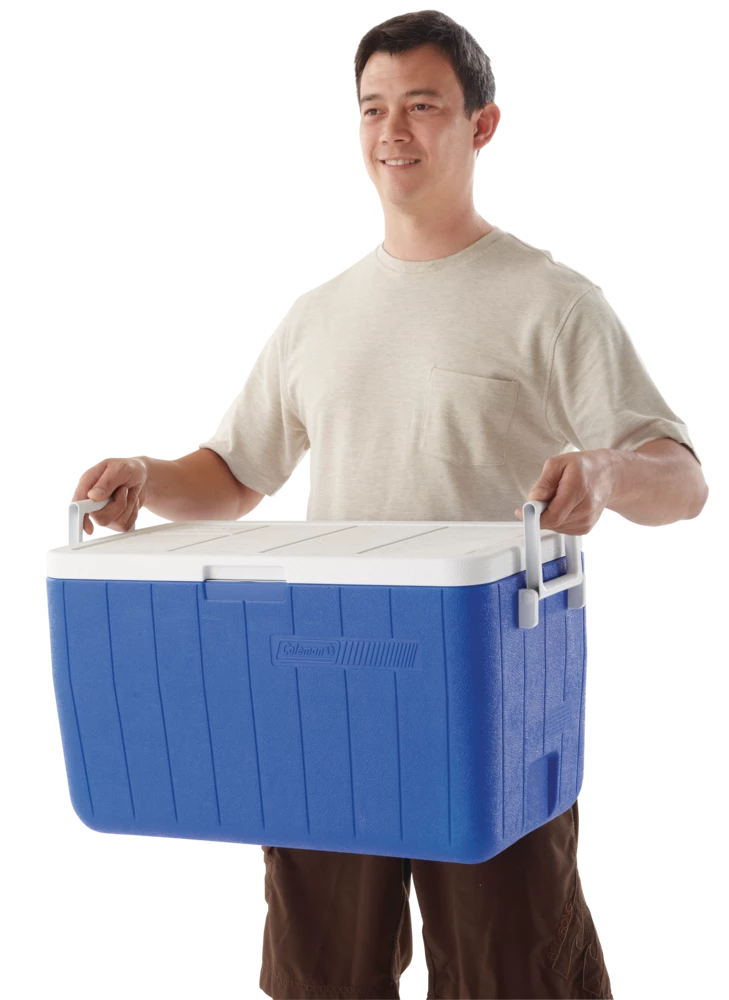 Coleman Poly-Lite Cooler, Holds 2L Bottles Upright, 45-L, Blue 9 Coleman Poly-Lite Cooler, Holds 2L Bottles Upright, 45-L, Blue - Image 9