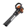 WORX WG512 Trivac 12 Amp 3-in-1 Electric Vacuum Blower/Mulcher/Vac, Black & Orange