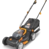 WORX 2-in-1 2x20V 4Ah Battery Cordless Brushed Walk Behind Push Lawn Mower, 17-in