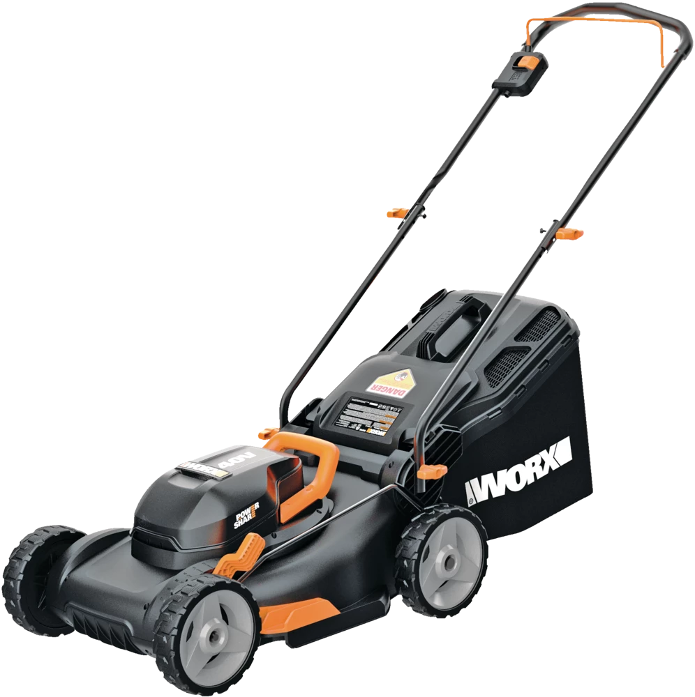 WORX 2-in-1 2x20V 4Ah Battery Cordless Brushed Walk Behind Push Lawn Mower, 17-in 3 WORX 2-in-1 2x20V 4Ah Battery Cordless Brushed Walk Behind Push Lawn Mower, 17-in - Image 3