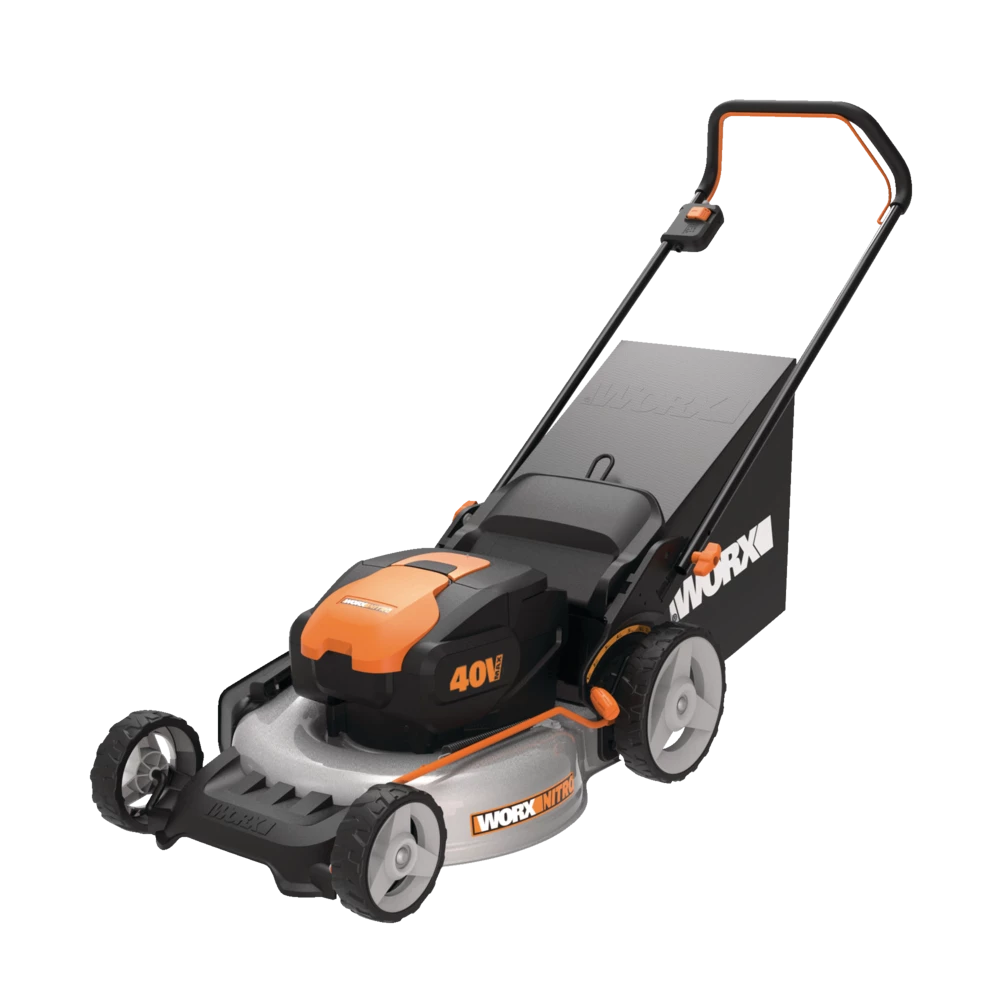 WORX Nitro 3-in-1 2x20V 5Ah Battery Cordless Brushed Walk Behind Push Lawn Mower, 20-in 4 WORX Nitro 3-in-1 2x20V 5Ah Battery Cordless Brushed Walk Behind Push Lawn Mower, 20-in - Image 4