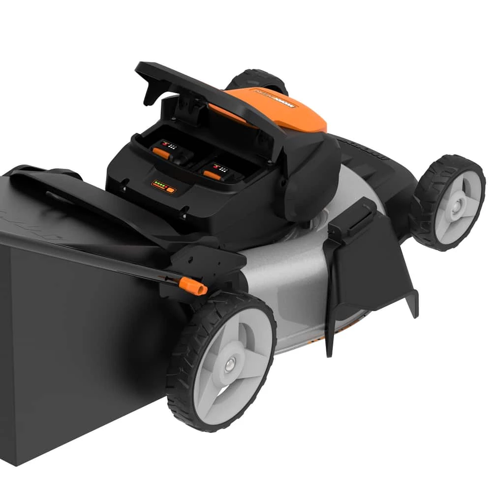 WORX Nitro 3-in-1 2x20V 5Ah Battery Cordless Brushed Walk Behind Push Lawn Mower, 20-in 7 WORX Nitro 3-in-1 2x20V 5Ah Battery Cordless Brushed Walk Behind Push Lawn Mower, 20-in - Image 7