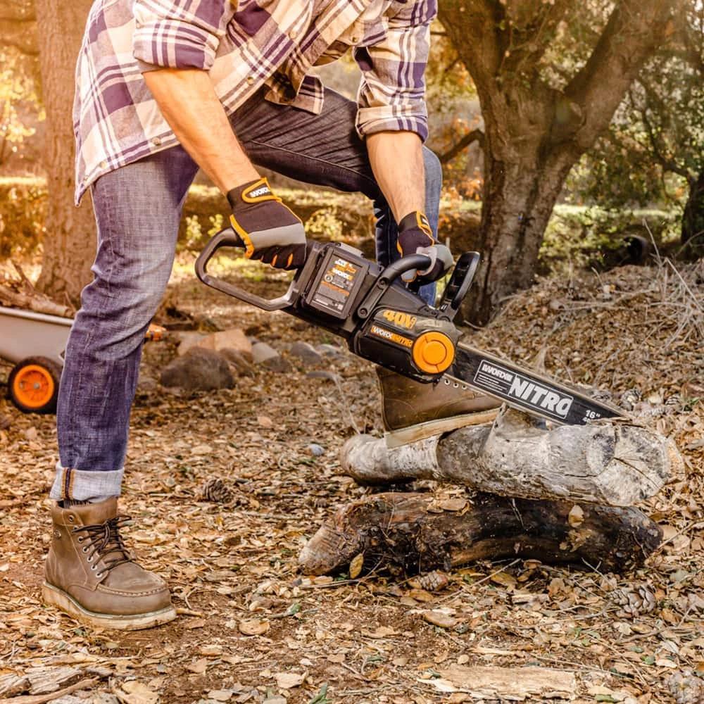 Worx Nitro 40V Cordless Chainsaw With Brushless Motor, Batteries & Charger Included, 16-in 7 Worx Nitro 40V Cordless Chainsaw With Brushless Motor, Batteries & Charger Included, 16-in - Image 7