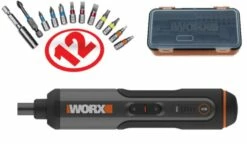 WORX WX240L 4V Lithium-Ion Cordless 3-Speed Screwdriver With USB Charging Cable & Bits, 1/4-in -Worx Sales Store worx 4v screwdriver with case 228944d1 b9c9 4a5f a5ce abca486db787