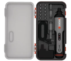 WORX WX240L 4V Lithium-Ion Cordless 3-Speed Screwdriver With USB Charging Cable & Bits, 1/4-in