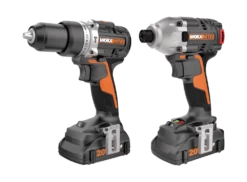 WORX WX971L Nitro 20V Lithium Ion Brushless Cordless Hammer Drill & Impact Driver Combo Kit